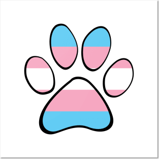 Transgender Pride Paw Posters and Art